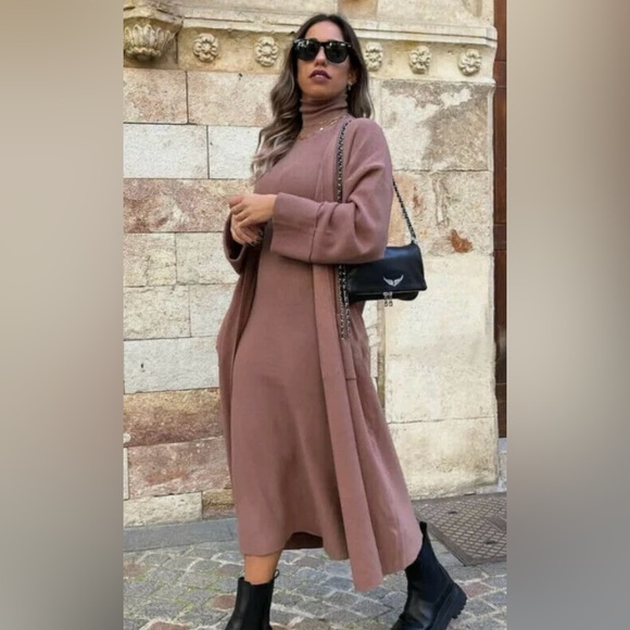 Zara Long Knit Jacket - Picture 4 of 13